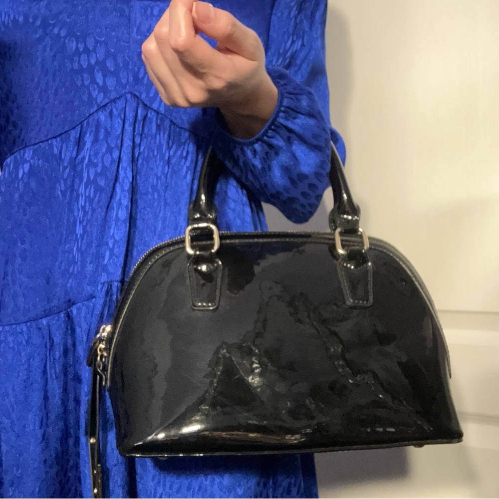 Bcbgeneration shiny black patent bag